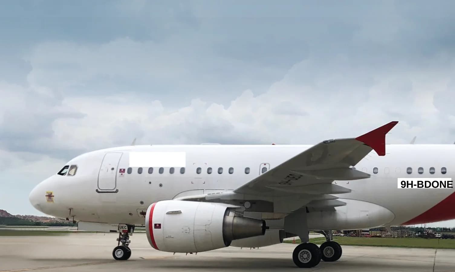 Airbus ACJ318 Elite Plus 9H-BDONE on the ramp